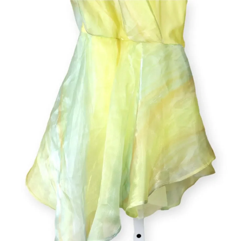 Revolution Dancewear Yellow Shimmer Solo/ Recital Dance Costume CL